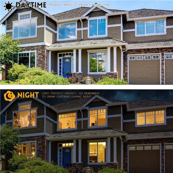 Window Film One Way Daytime Privacy Static Cling Sun Blocking Anti UV Reflective - Picture 5 of 6